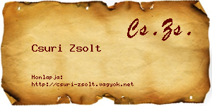 Csuri Zsolt névjegykártya